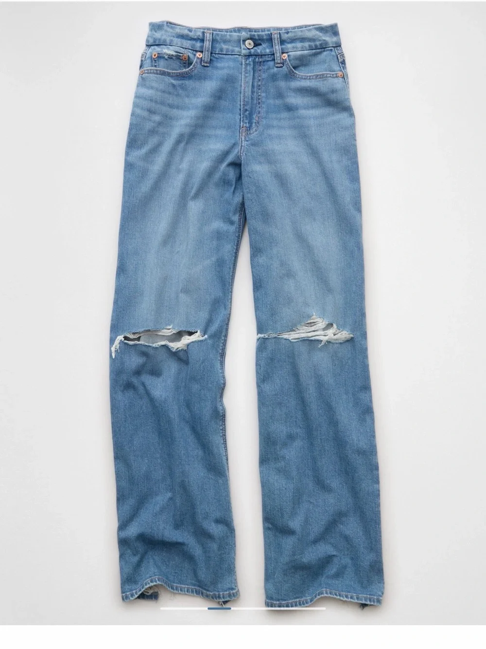American Eagle curvy super high rise baggy wide leg size 4 R - Picture 3 of 7